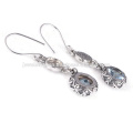 Sky Blue Topaz Gemstone 925 Sterling Silver Earring